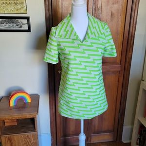 Rare *One of a Kind* vintage hand made 60s mod psychedelic shirt